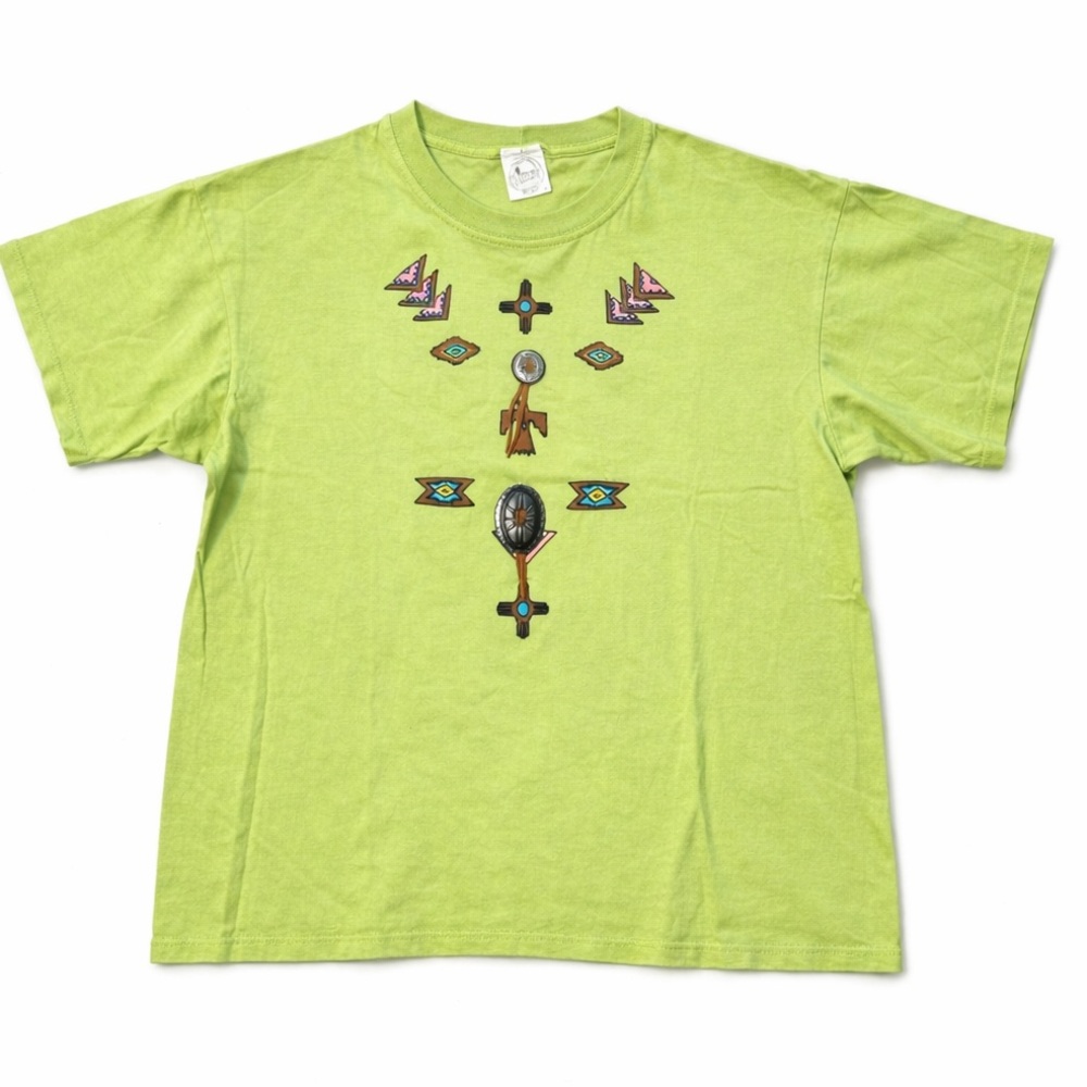 Beverly Hills Blues Vintage Southwestern Graphic Tee Concho Embellished Size L